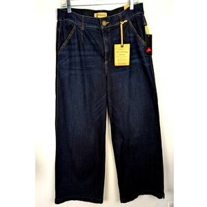 Democracy wide leg Hi rise Sz 14 dark rinse Jeans NWT Slimming ab Technology